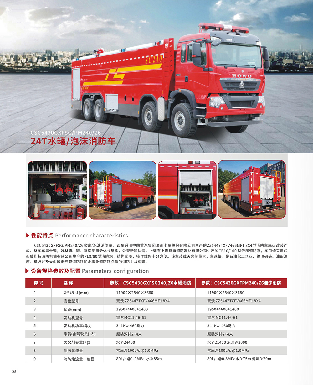 24T水罐/泡沫消防车